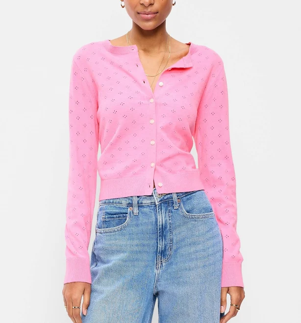 top Women's Sosoft Lite Cropped Crew-Neck Cardigan Old Navy $25.79