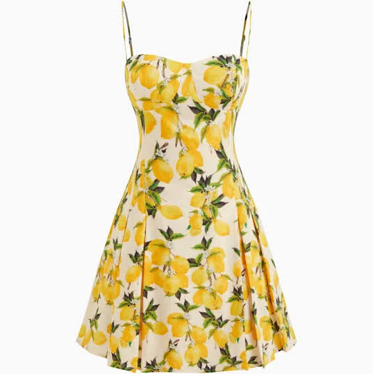 dress Women's Sweetheart Neckline Linen-Blend Cotton Mini Dress Cider $52.9