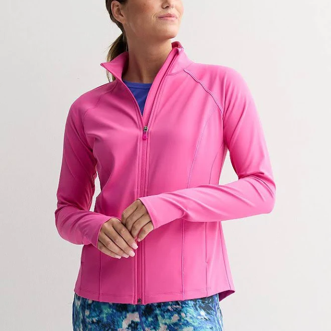 zip-up jacket Women's Tek Gear Ultrastretch Performance Jacket, Size: Large, Pink Ornament Kohl's $20.99