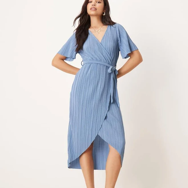 dress Yas Olinda Plisse Wrap Midi Dress ASOS $96