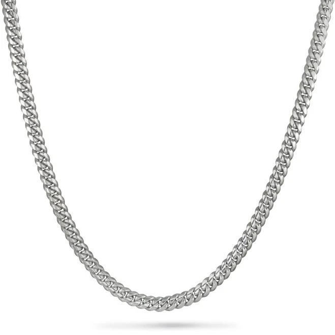 accessory Zales Sterling Silver Miami Cuban Curb Chain Necklace, 18" Zales $229