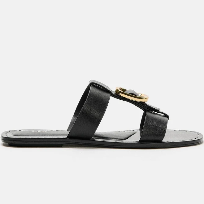 shoes Zara Flat Buckle Sandals Zara USA $59.9