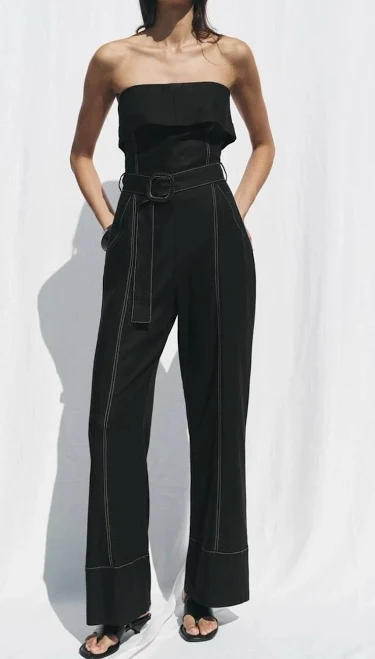 jumpsuit Zara Women's Linen Strapless Jumpsuit eBay $58.4