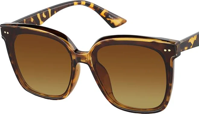 accessory Zenni Women's Round Sunglasses Tortoiseshell Plastic Full Rim Frame Zenni Optical $8.99