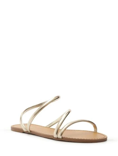 Arezzo Women's Mikayla Round Toe Flat Sandals