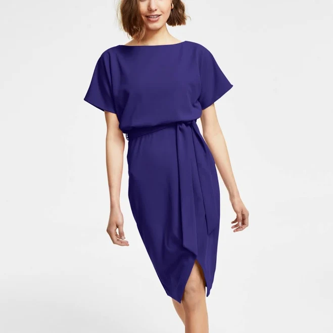 Kensie Women's Blouson Wrap Dress