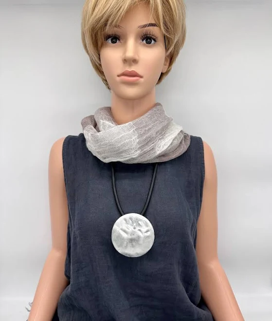 Bold Statement Silver Pendant Necklace