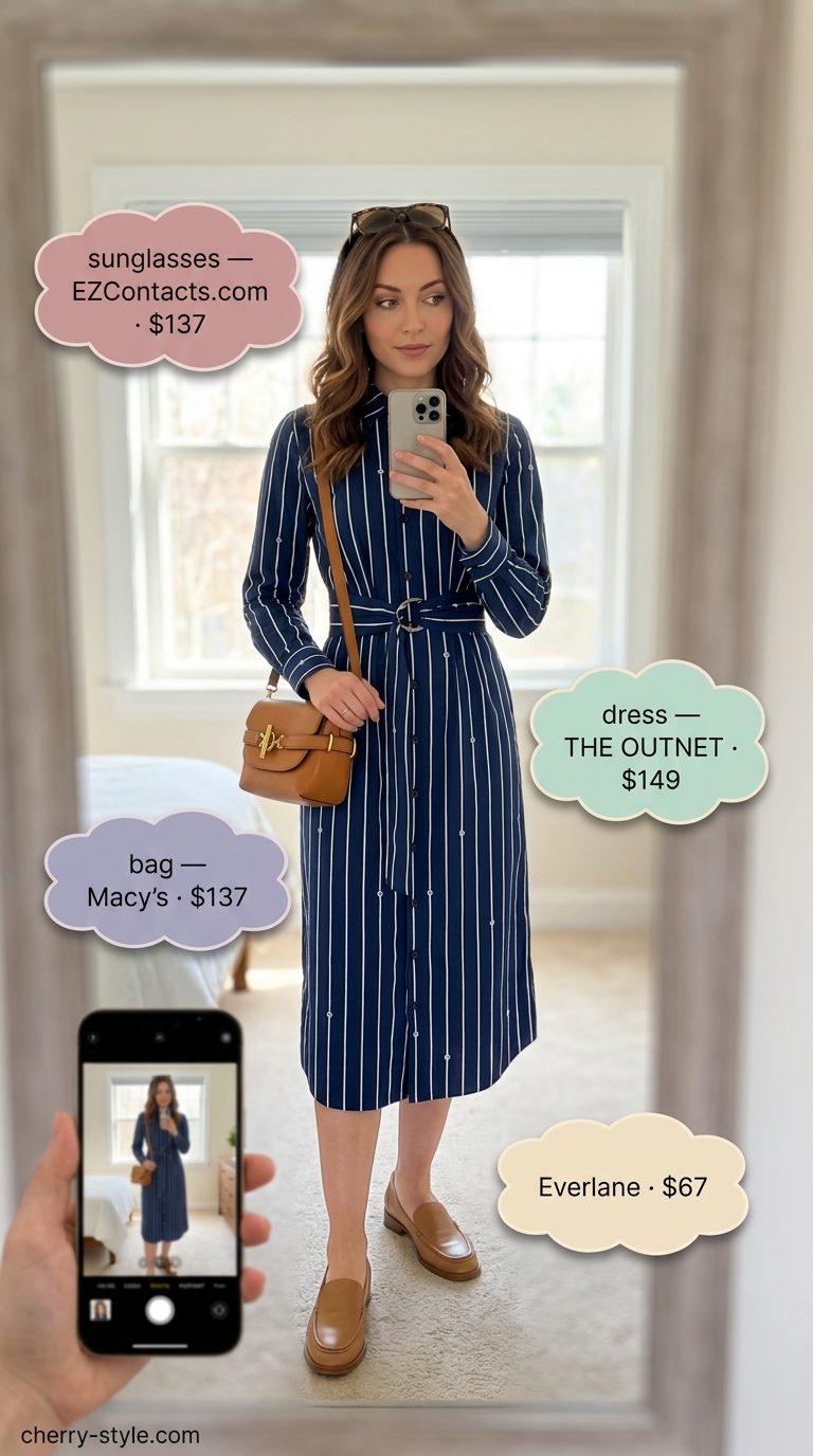 Airy Cotton Shirt Dress
