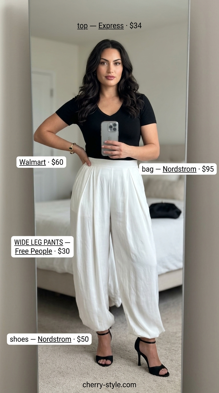 Glamorous gold and black summer palazzo wide leg pants outfits for women 2026, ideal for evening parties and cocktail hour.
