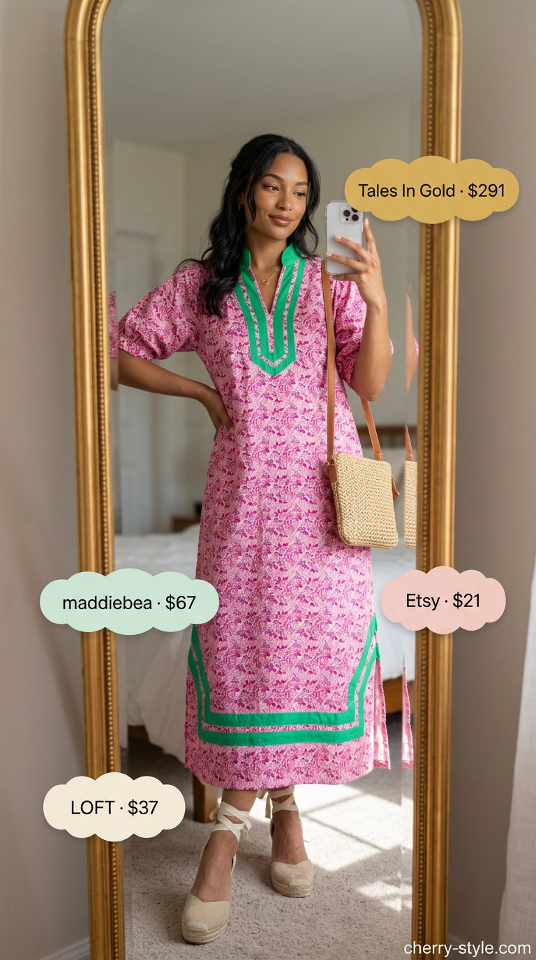 Tall women summer midi outfits 2026: Pink floral midi dress with espadrilles for garden brunch.