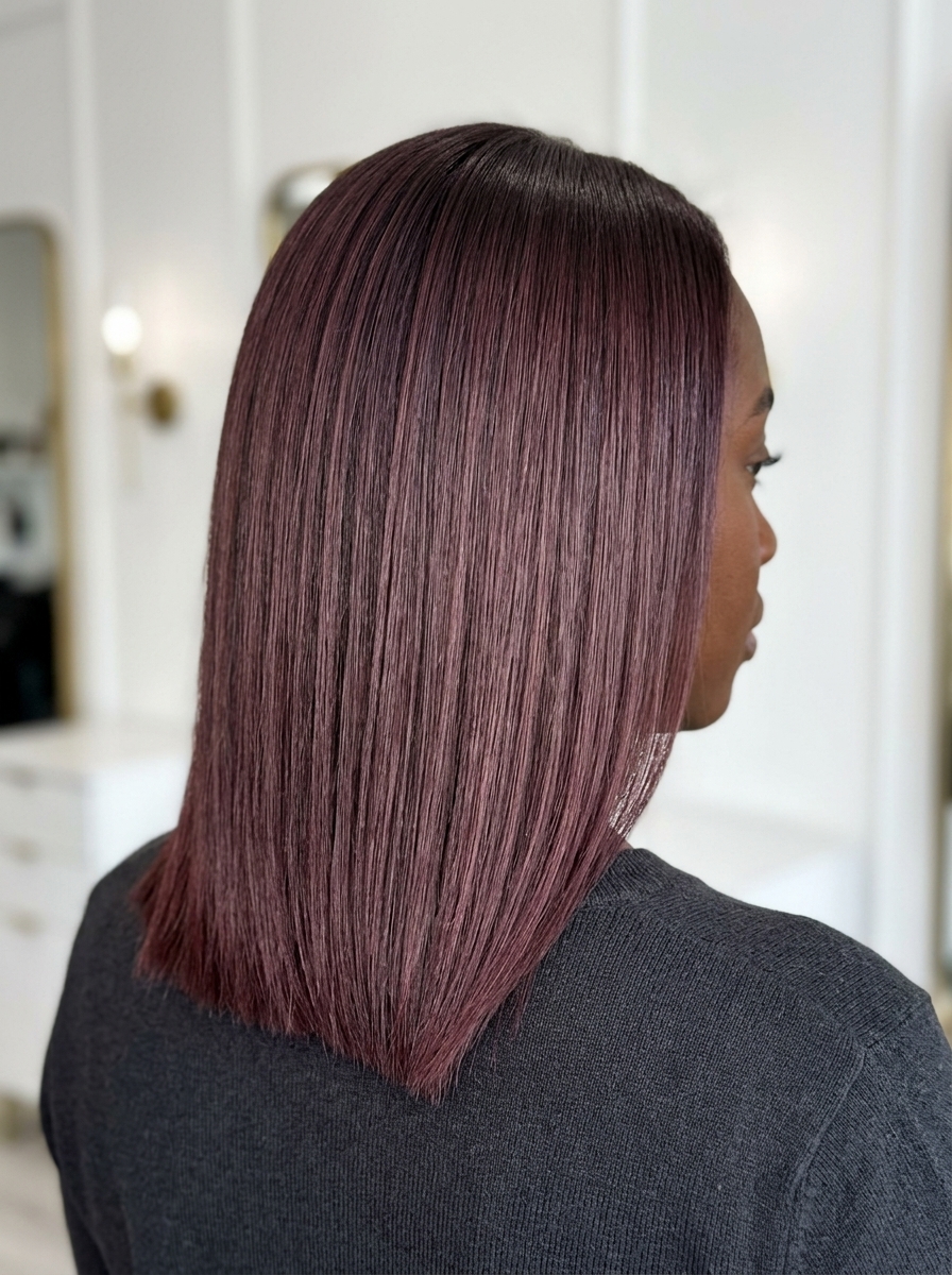 long burgundy plum babylights with muted raspberry undertones, subtle dimension for summer 2026