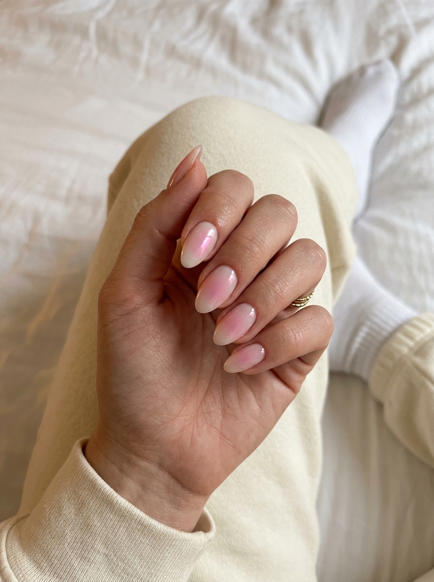 Fairy glow aura pink nails for date nights & brunch. Ethereal romantic nail ideas 2026.