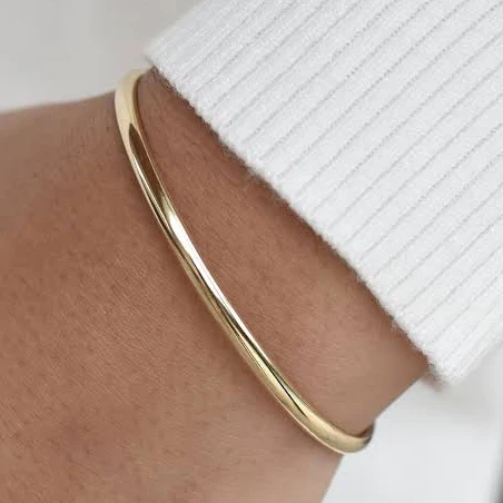 accessory 14K Solid Gold Minimalist Cuff Bracelet Etsy - SashJewelry $1289