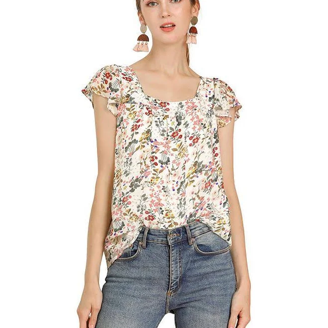 top Allegra K Women's Vintage Layered Ruffle Sleeve Chiffon Blouse Kohl's $33.99