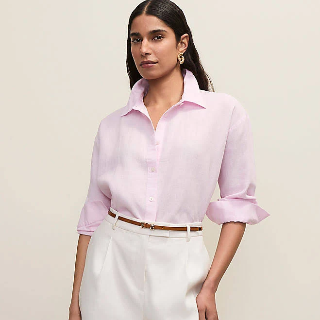 top Ann Taylor Women's Linen Button Down Shirt Ann Taylor $65.4