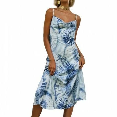 dress Anna-Kaci Women's Tie Dye Cowl Neckline Midi Slip Dress Target $22.4
