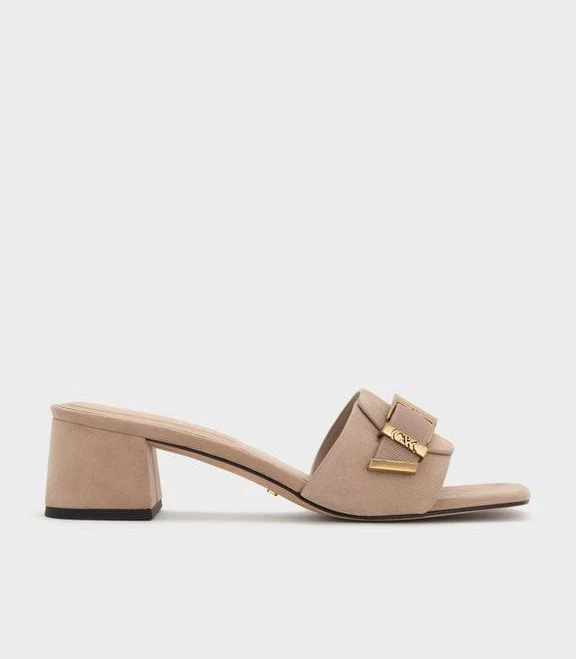 shoes Charles & Keith Whitney Suede & Leather Heeled Mules Lyst $119