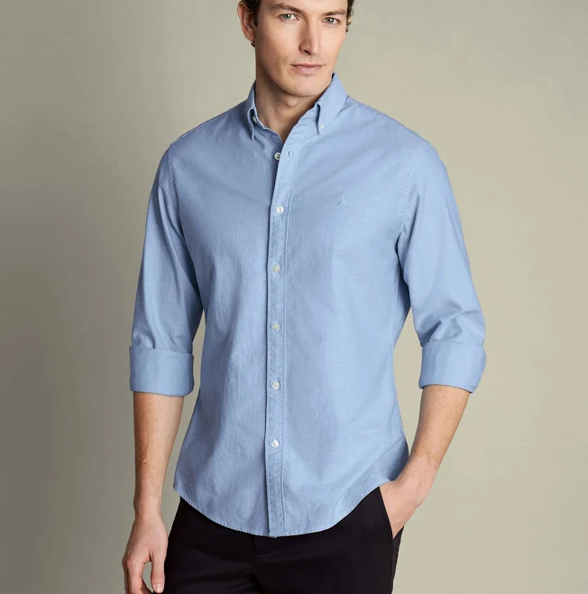 button down shirt Charles Tyrwhitt Men's Stretch Washed Oxford Shirt Charles Tyrwhitt US DG $44.75