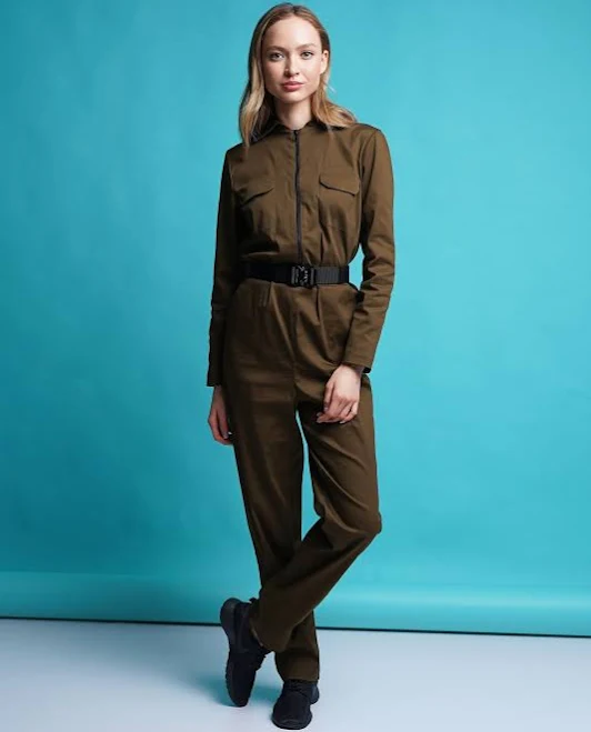 jumpsuit Cotton Long Sleeve Utility Jumpsuit Etsy - MERCESStore $158.95