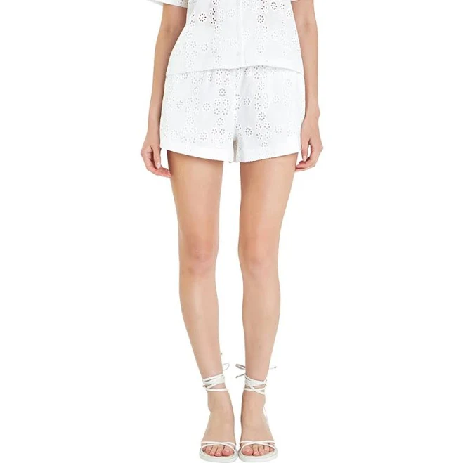 shorts English Factory Women's Floral Embroidered Cotton Shorts Nordstrom $110