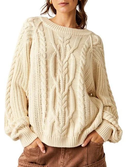 top Free People Frankie Cable Sweater Women's Nordstrom $63.7