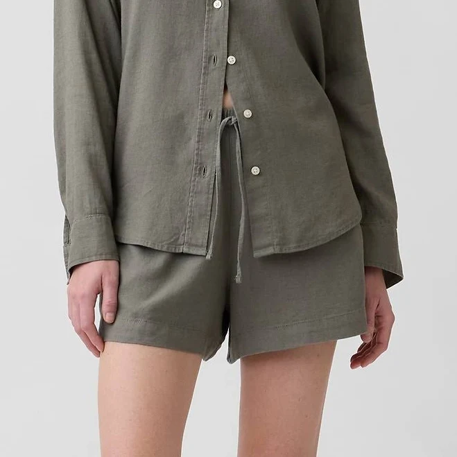shorts Gap Women's 4" Pull-On Linen-Blend Shorts Gap Factory $17.99
