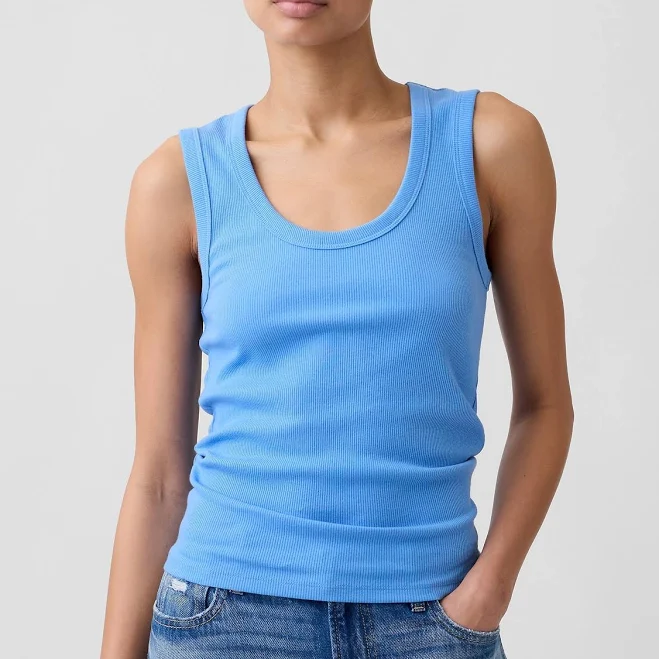 top Gap Women's Ribbed Scoopneck Tank Top Gap Factory $11.99