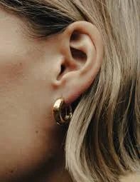 accessory Gold Medium Bold Hoop Earrings Etsy $42.59