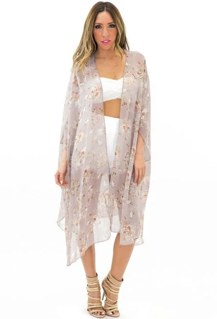 outerwear in Bloom Chiffon Kimono Haute & Rebellious $15.99