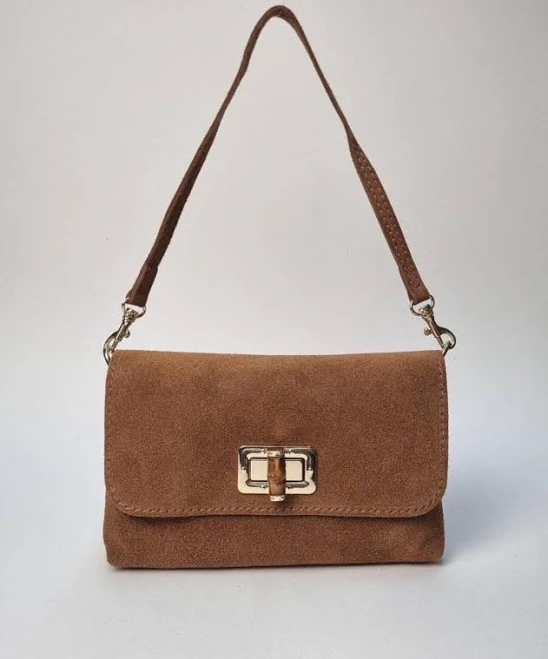 bag Italian Suede Leather Crossbody Clutch Bag Etsy - Seller $63.67