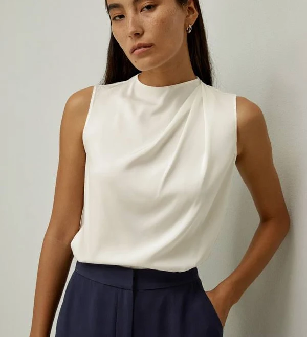 top Lilysilk Women's Sleeveless Minimalist Silk Top LilySilk $139