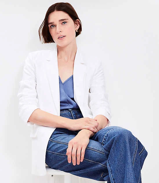 outerwear Loft Women's Oversized Linen Cotton Blazer LOFT $42.45