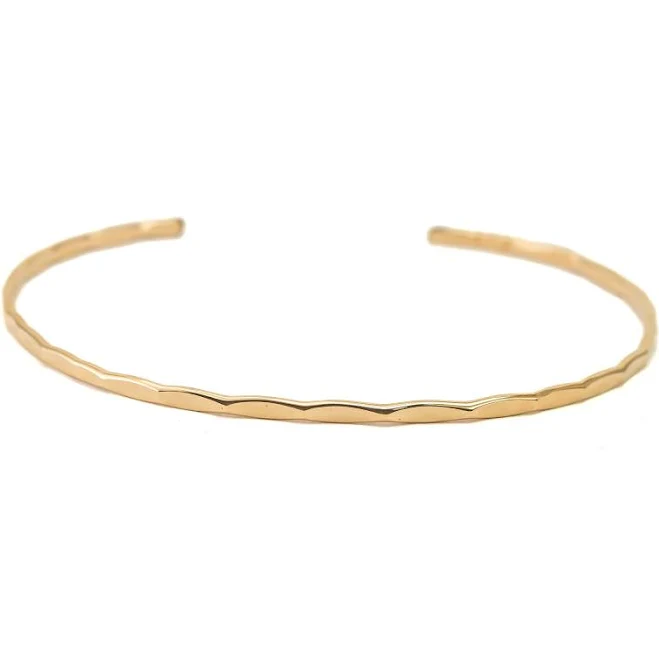 accessory Lotus Stone Jewelry Hammered Gold Cuff Bracelet Lotus Stone Jewelry $66.99