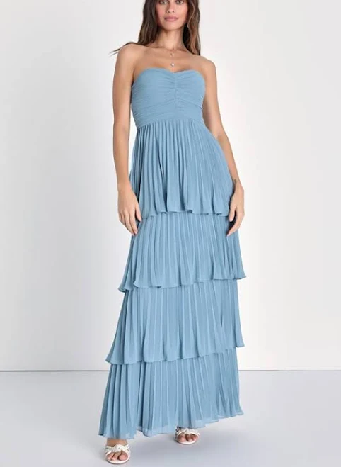 dress Lulus Strapless Tiered Maxi Dress Lulus $79.2