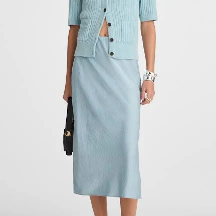 skirt Madewell Satin Midi Slip Skirt Madewell $59.99