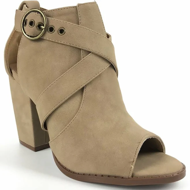 shoes Maisie Open Toe Suede Like Distressed Booties eBay - theiconicllc $40
