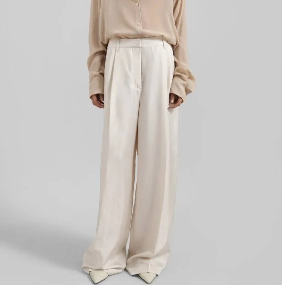 pants Marfa Pleated Silk Trousers The Frankie Shop $255