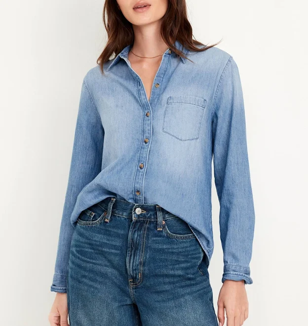 matching set Old Navy Women's Classic Button-Down Shirt Old Navy $20.99