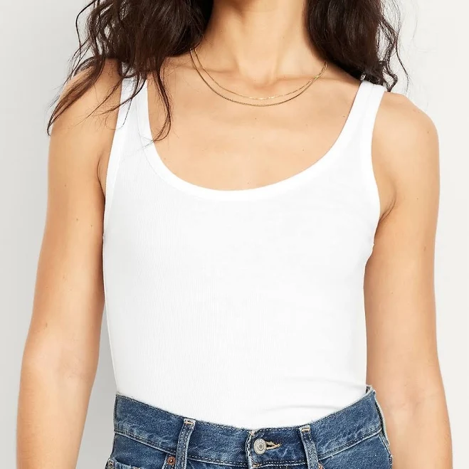 under_top Old Navy Women's First-Layer Ribbed Scoop-Neck Tank Top Old Navy $6.49