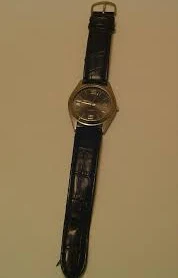 accessory Silver Face Watch with Black Leather Band and a Stainless Steal Case Back eBay $7.99