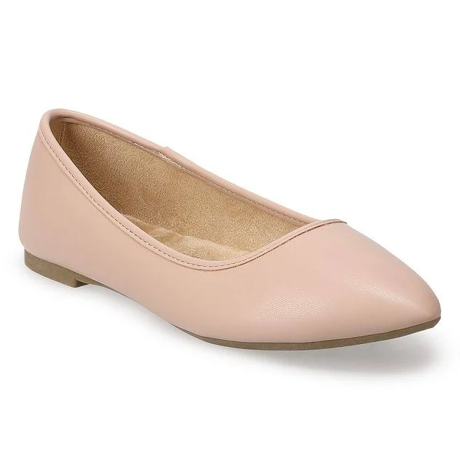 shoes SO Neema Women's Pointed Toe Ballet Flat, Size: 5, Beige Kohl's $14.99