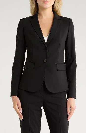 outerwear Theory Women's Carissa Verve Stretch Virgin Wool Blazer Nordstrom Rack $199.97