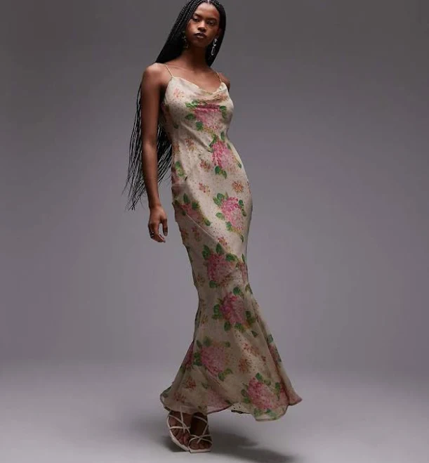 dress Topshop Chiffon Maxi Slip Dress ASOS $38.7