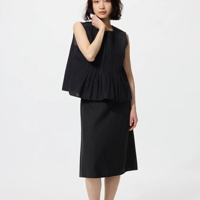skirt UNIQLO Women's Linen Blend Midi Skirt Uniqlo $49.9