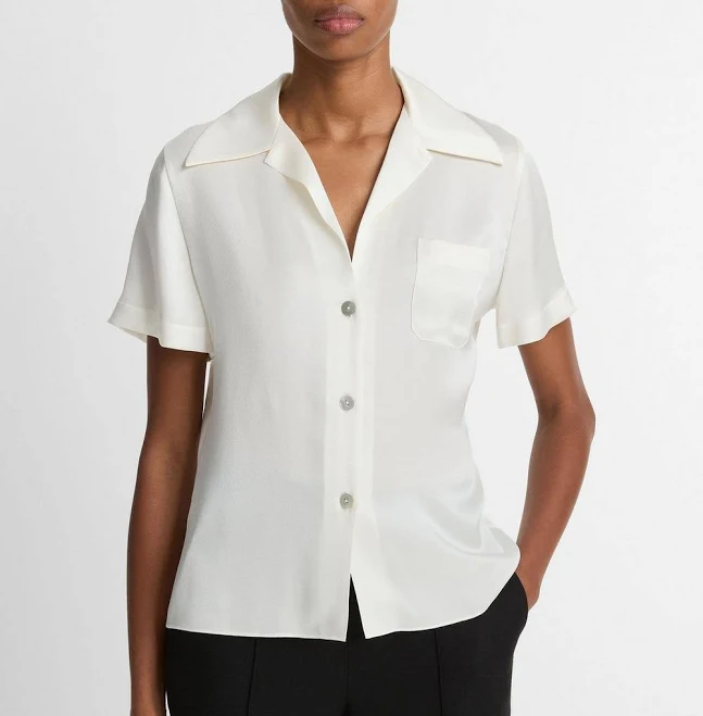 top Vince Women's Silk Shirt Vince $199