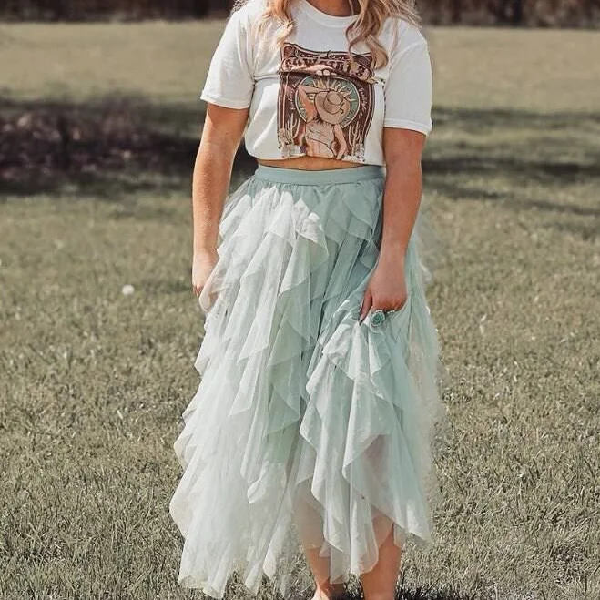 skirt Western Bohemian Tiered Skirt Etsy - Seller $54.4