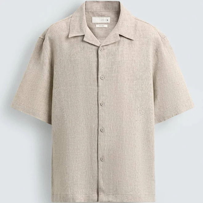 top Zara Men's Relaxed Fit Linen Shirt Zara USA $69.9