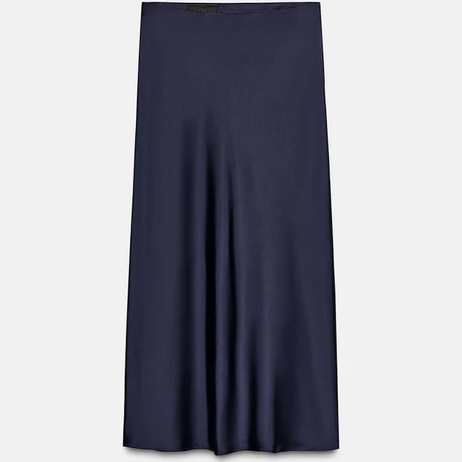 skirt Zara Satin Midi Skirt Zara USA $45.9