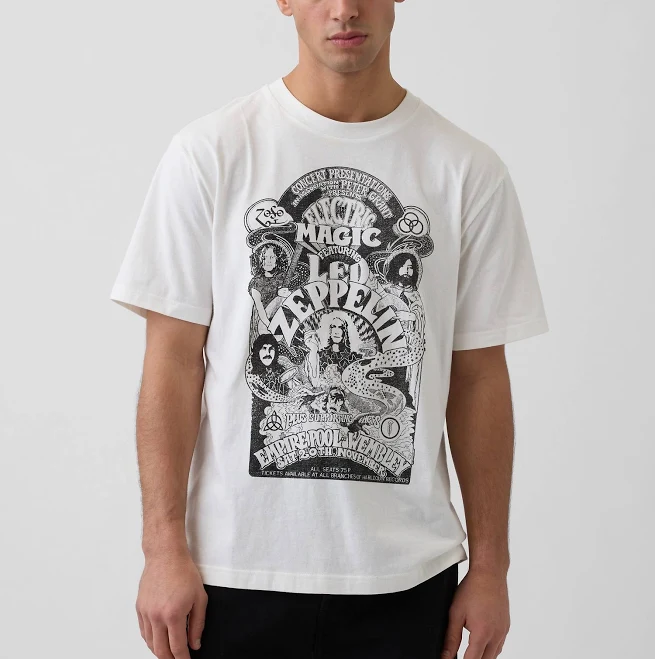 Gap Men's LED Zeppelin Graphic T-Shirt