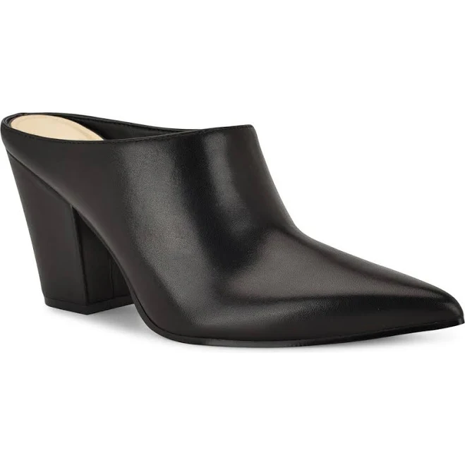 Nine West Women's Amini Pointed Toe Block Heel Mules